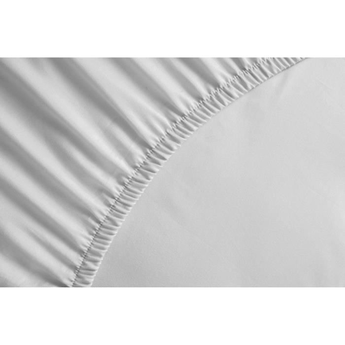 Lençol de baixo LOVELY HOME 100% algodão 180x200x30 cm branco