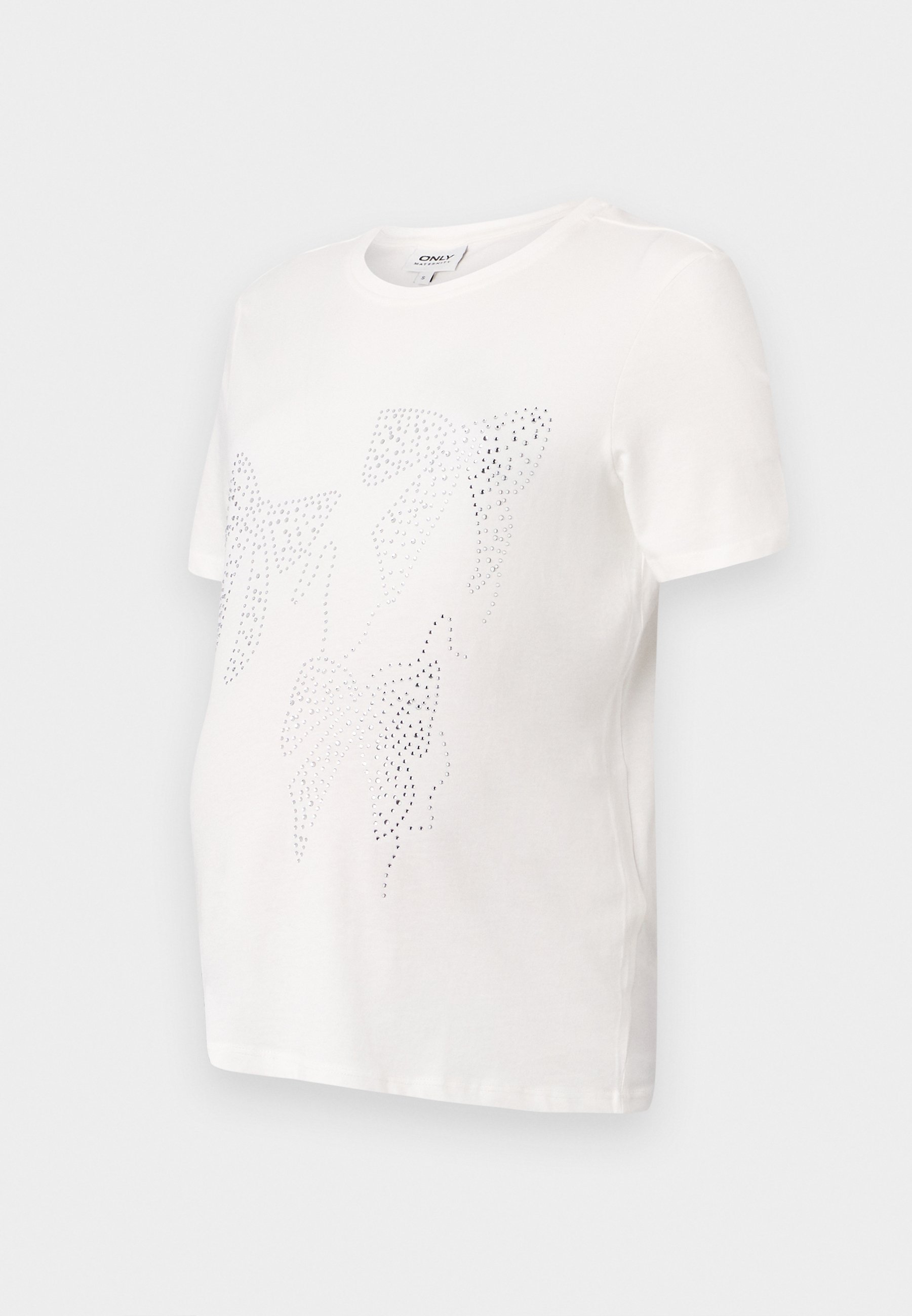 NUR FÜR SCHWANGERSCHAFTLICHE UMSTÄNDIGE OLMGRY O-NECK-T-SHIRT - Bedrucktes T-Shirt - Cloud Dancer