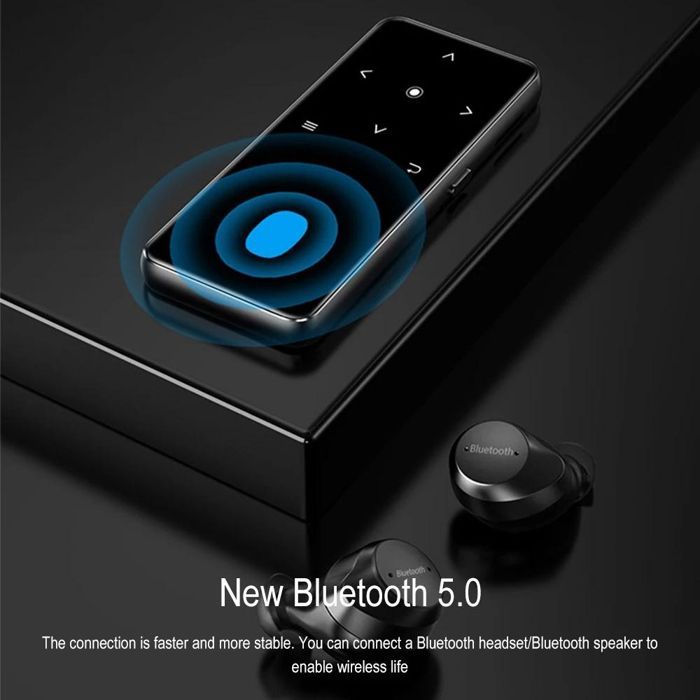 Lecteur MP4 Écran Tactile Couleur Bluetooth Métal 100h Autonomie 128G Extensible YONIS