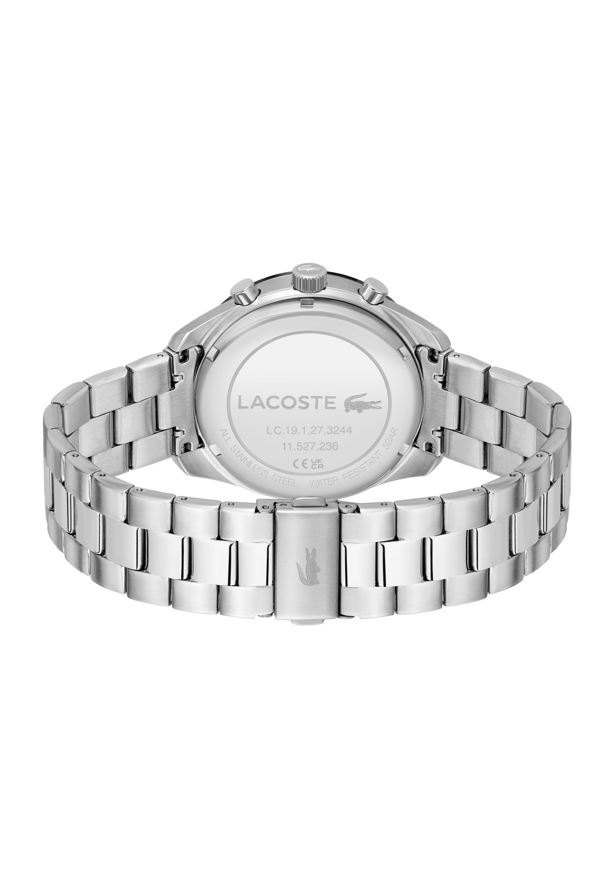Lacoste BOSTON - Chronograafhorloge - zilverkleurig/zwart/goudkleurig