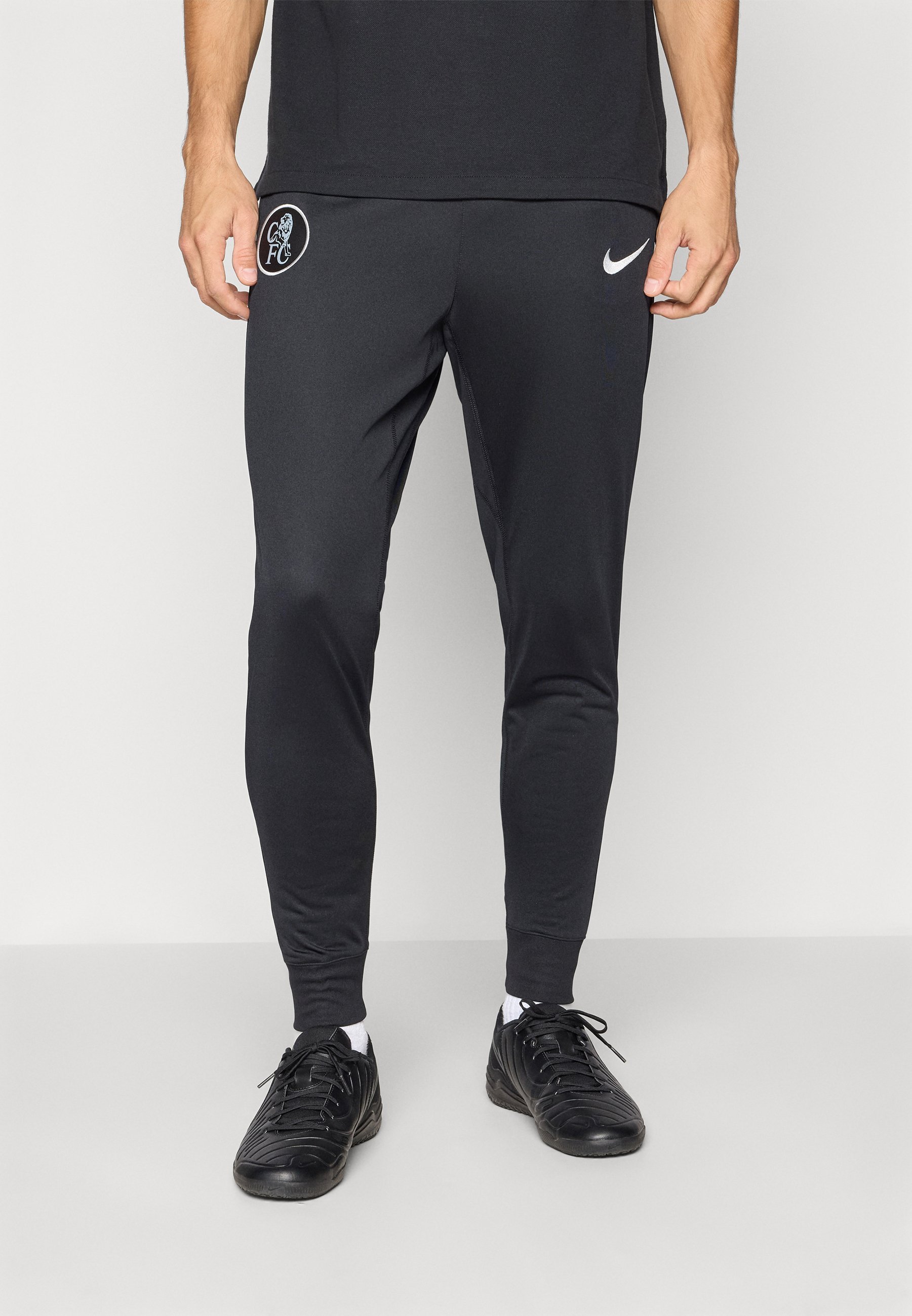 Nike Performance CHELSEA FC STRIKE THIRD PANT - Clubkleding - zwart/veldzilverkleurig