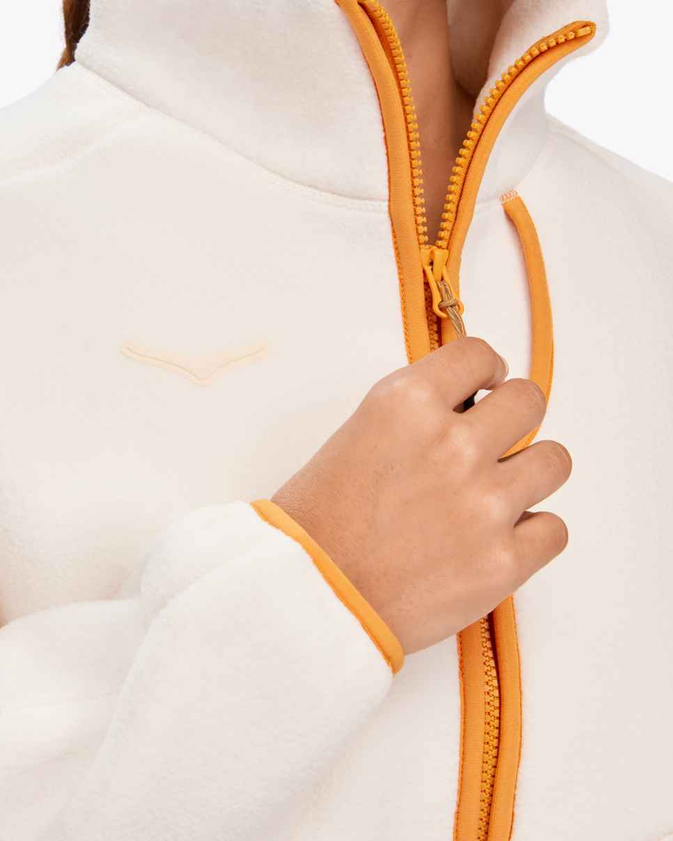 HOKA Ridgetop Half Zip Fleece Eggnog