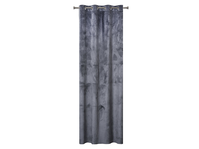 Zasłona Cristal przelotki 140x260 cm szara