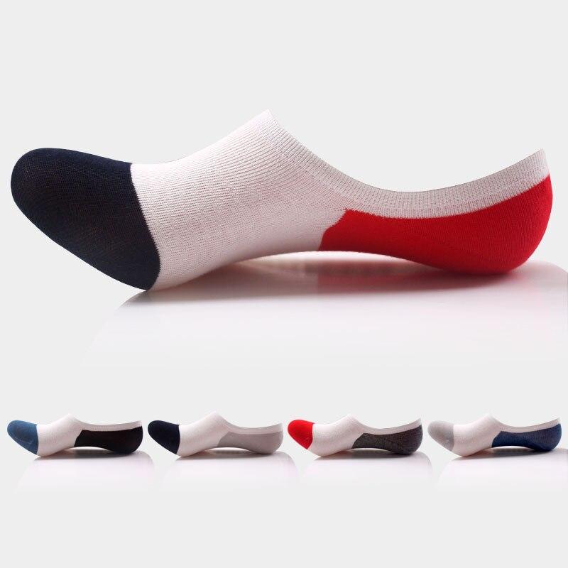 Chaussettes homme Harajuku en coton, style cheville, antidérapantes, invisibles, en silicone, style bateau, pointures 39 à 44.