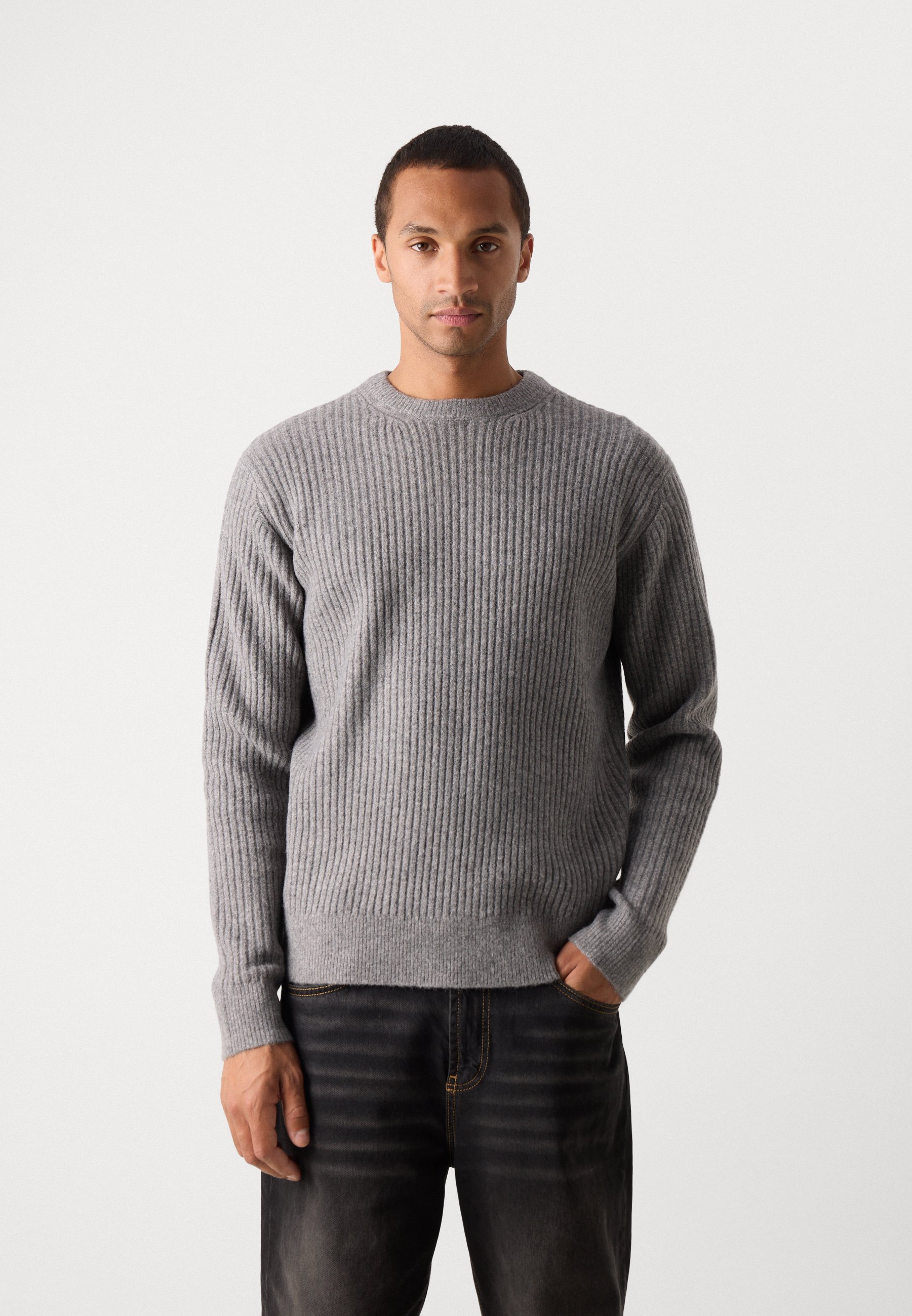 INDICODE JEANS COL ROUE - Pull - gris mélangé