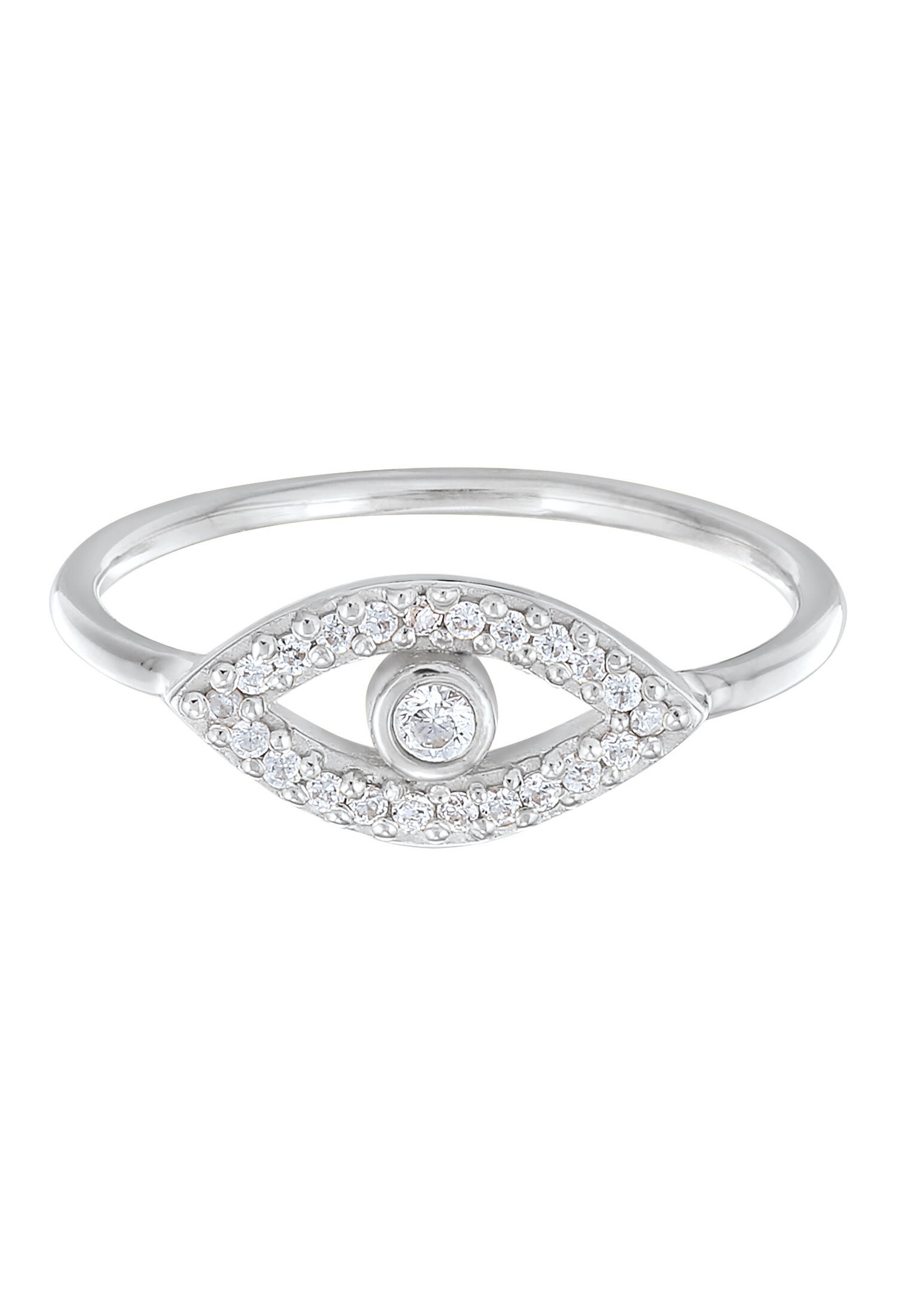 Elli Femmes symbole Evil Eye étincelant avec cristaux de zirconium en argent sterling 925