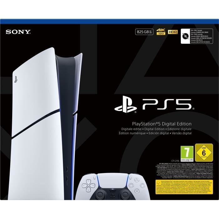 Console PlayStation 5 - Edition Digitale (Modèle Slim sans lecteur CD)