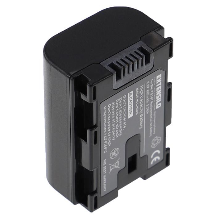 Bateria EXTENSILO compatível com as câmeras JVC GZ-E200AU, GZ-E200BU, GZ-E100, GZ-E200, GZ-E200RU, GZ-E205 e GZ-E10 (890mAh,