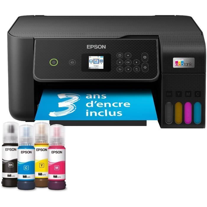 A4 Multifunction Printer - EPSON - EcoTank ET-2870 - Wi-Fi - Ink Tanks - 3 Years' Ink Included