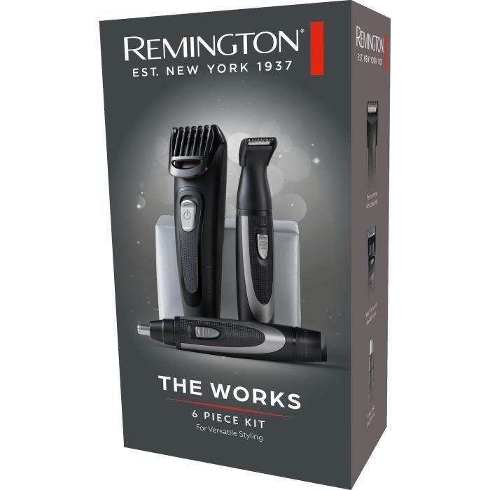 Beard Kit - REMINGTON - The Works - Self-sharpening trimmer - Adjustable comb - 45-minute battery life - USB