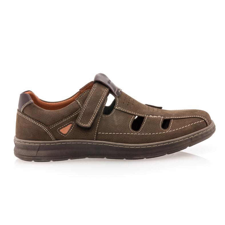  Brune sandaler / sko med åpen tå for menn