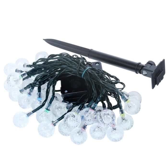 30 luci a stringa solari multicolore a LED, 6 m, impermeabili, decorazione natalizia per esterni