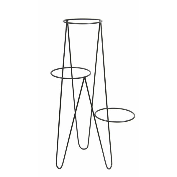 Nowoczesny potrójny kwietnik 95 cm czarny LOFT