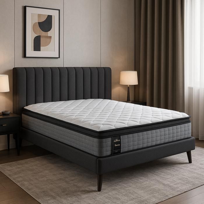 Materasso Nirvana 200x200 di Sampur | Spessore 26 cm | Memory foam | Molle insacchettate | Lattice naturale | Coprimaterasso integrato