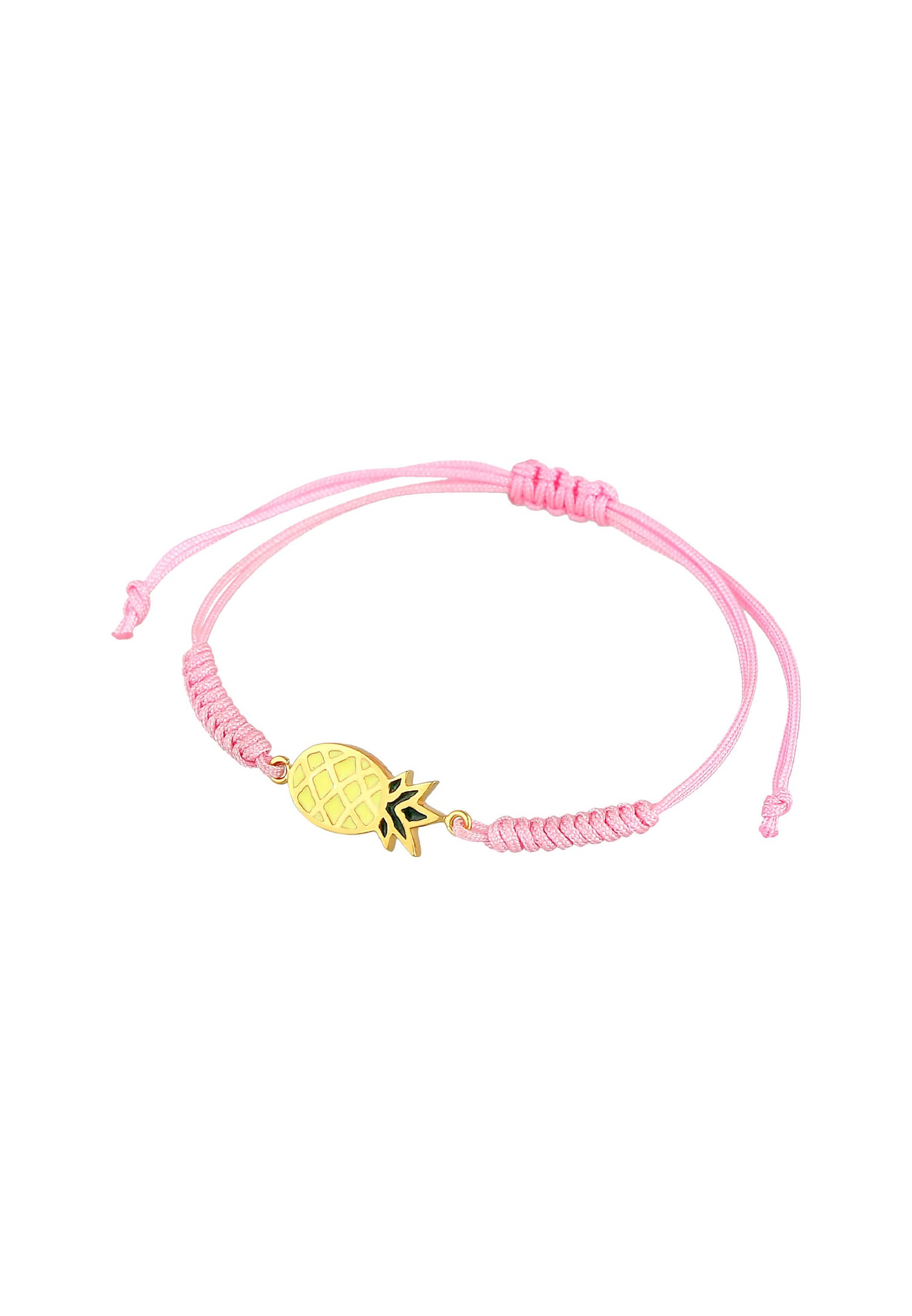 Elli Enfants Ananas Colorés Été Nylon Bleu Réglable en Argent Sterling 925