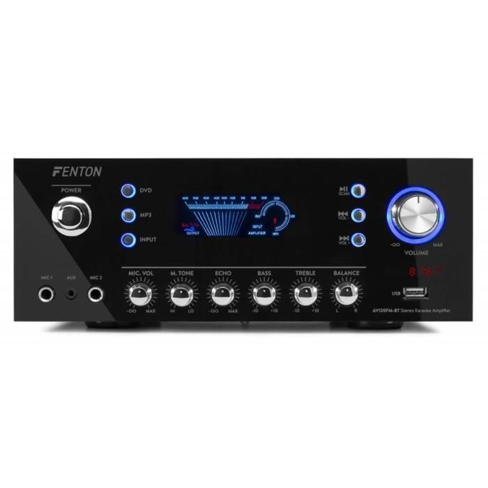 Amplificador Fenton AV120FM-BT - 2 x 60W de potência - Bluetooth