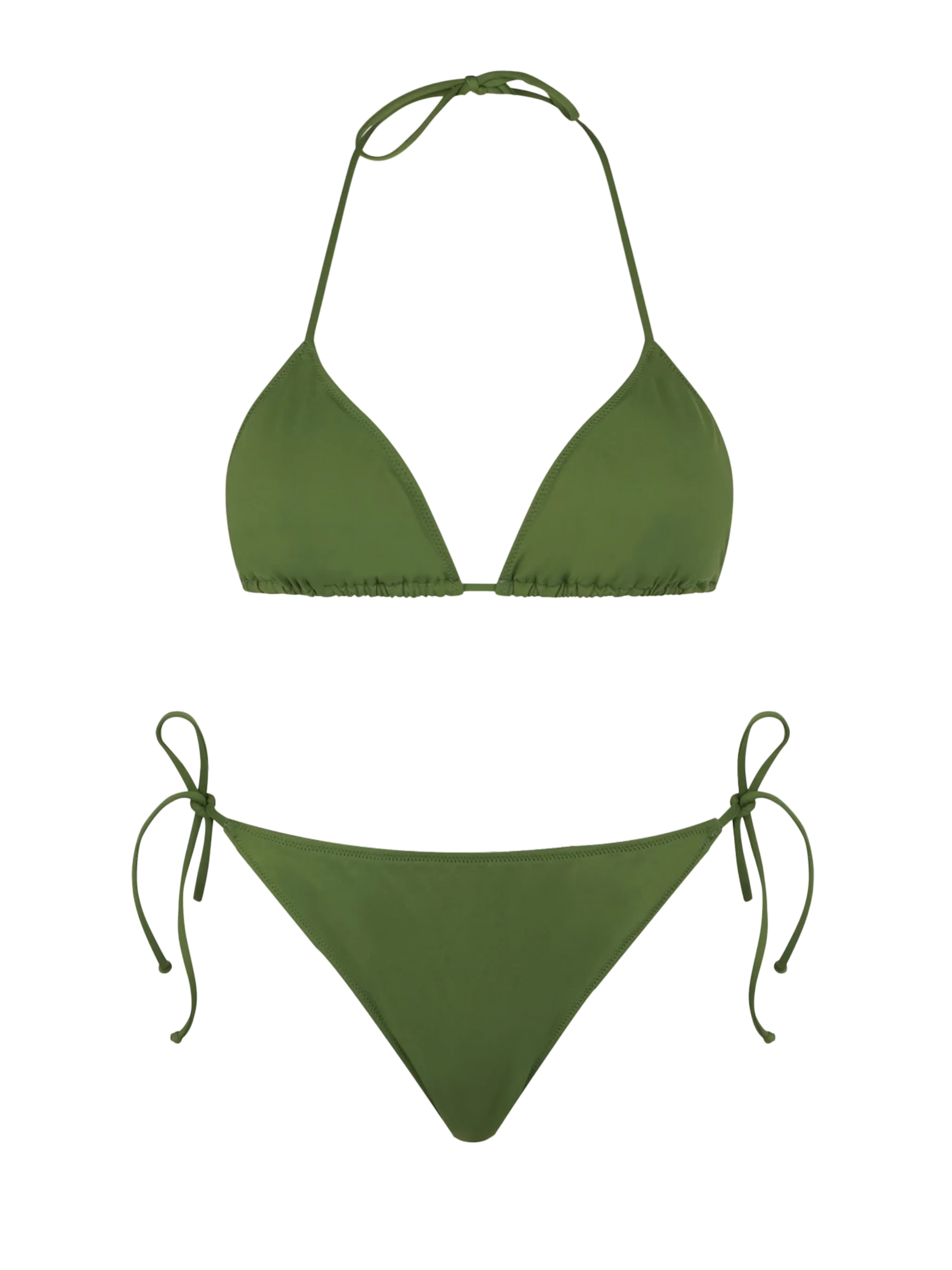 Dames triangelbikini in militaire groene kleur