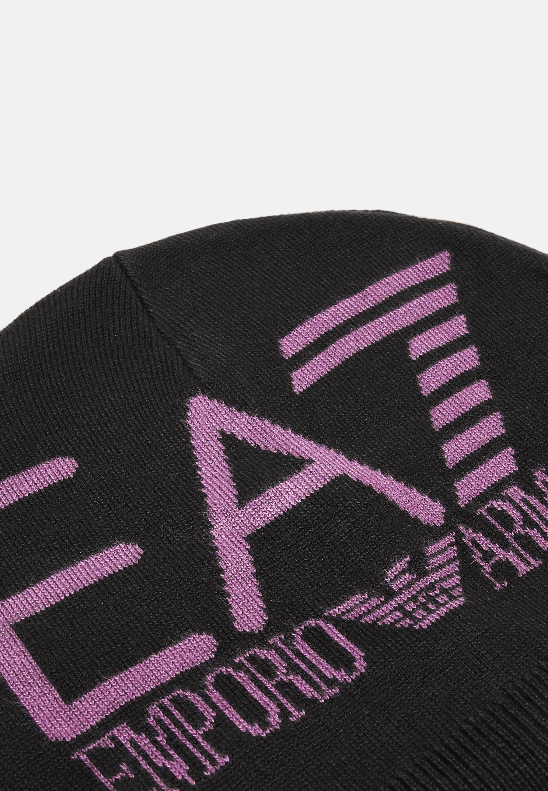 EA7 Emporio Armani MOUNTAIN VISIBILITY BEANIE UNISEX - Pipo - black/hollyhock