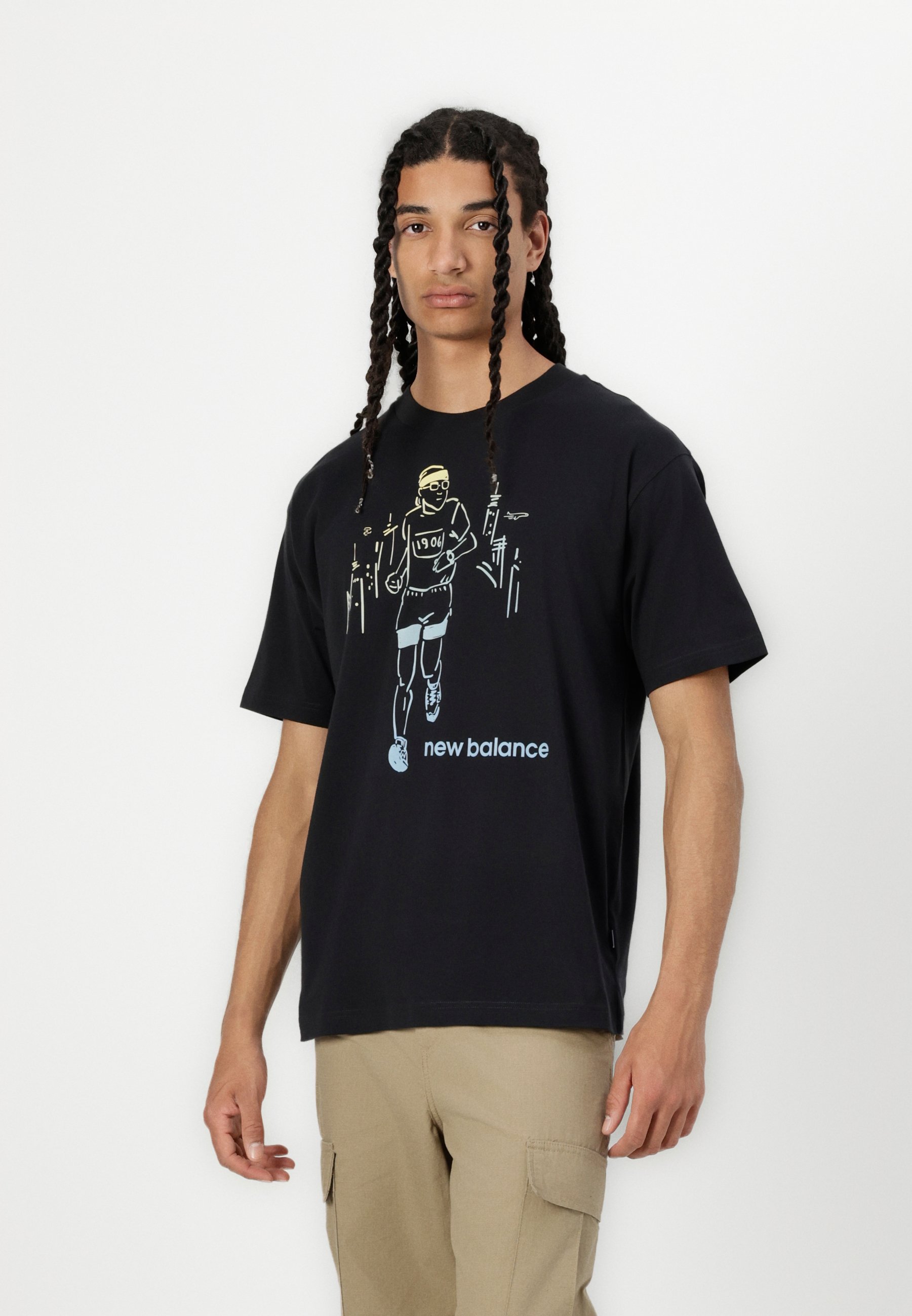 New Balance VOOR EN NA UNISEX - T-shirt met print - zwart