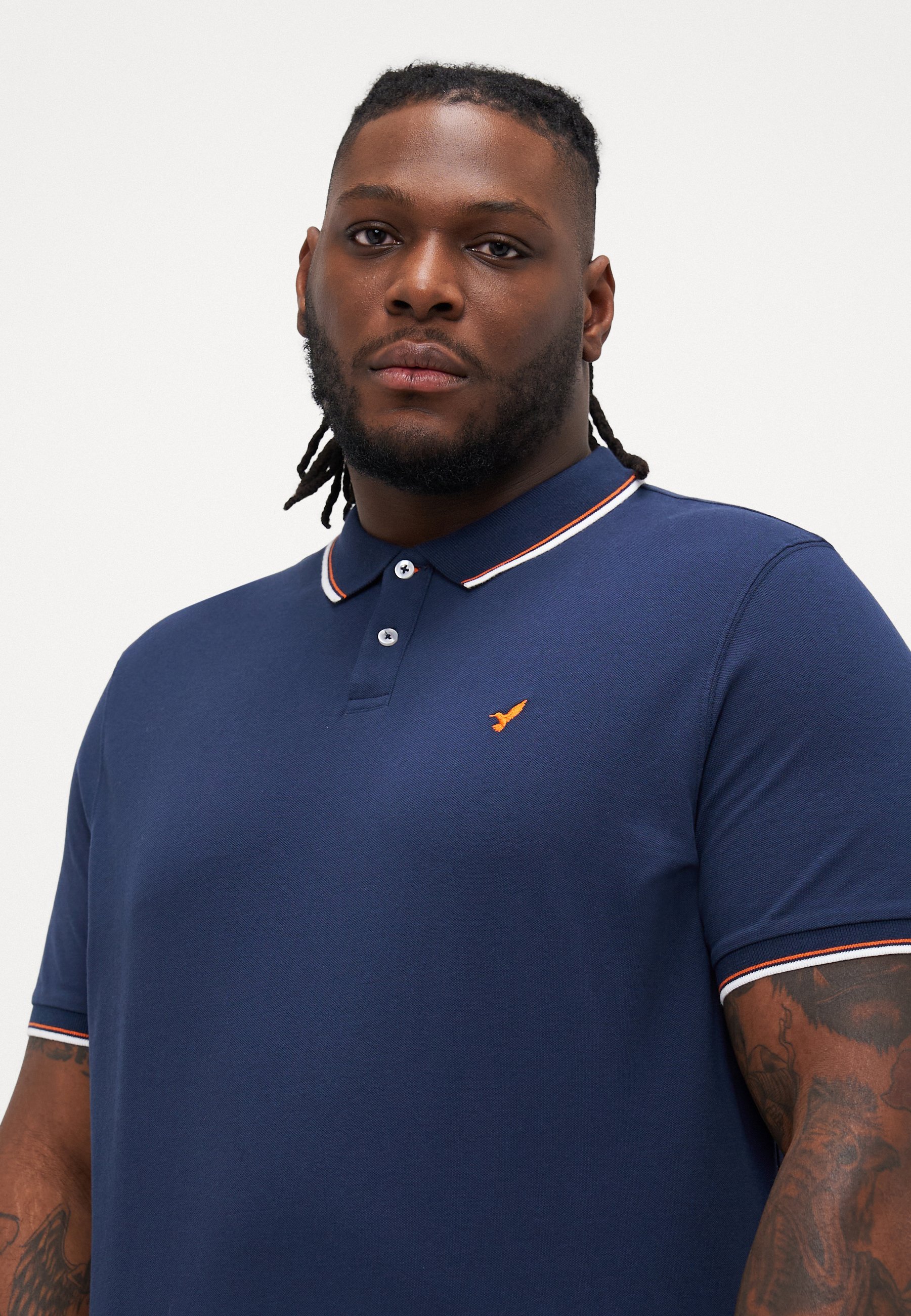 Pier One Poloshirt – dunkelblau/orange