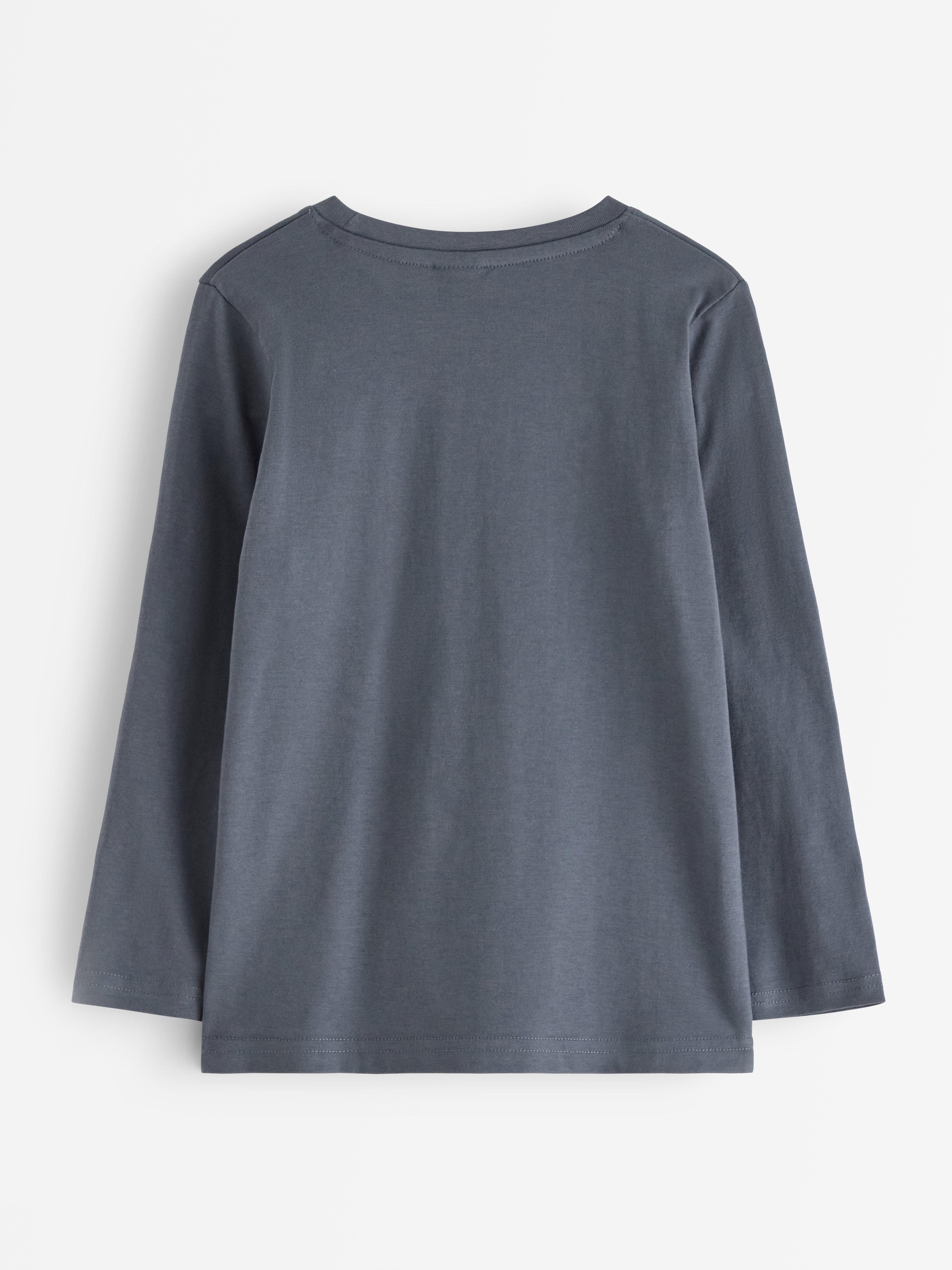 Blusa de manga comprida cinza escuro