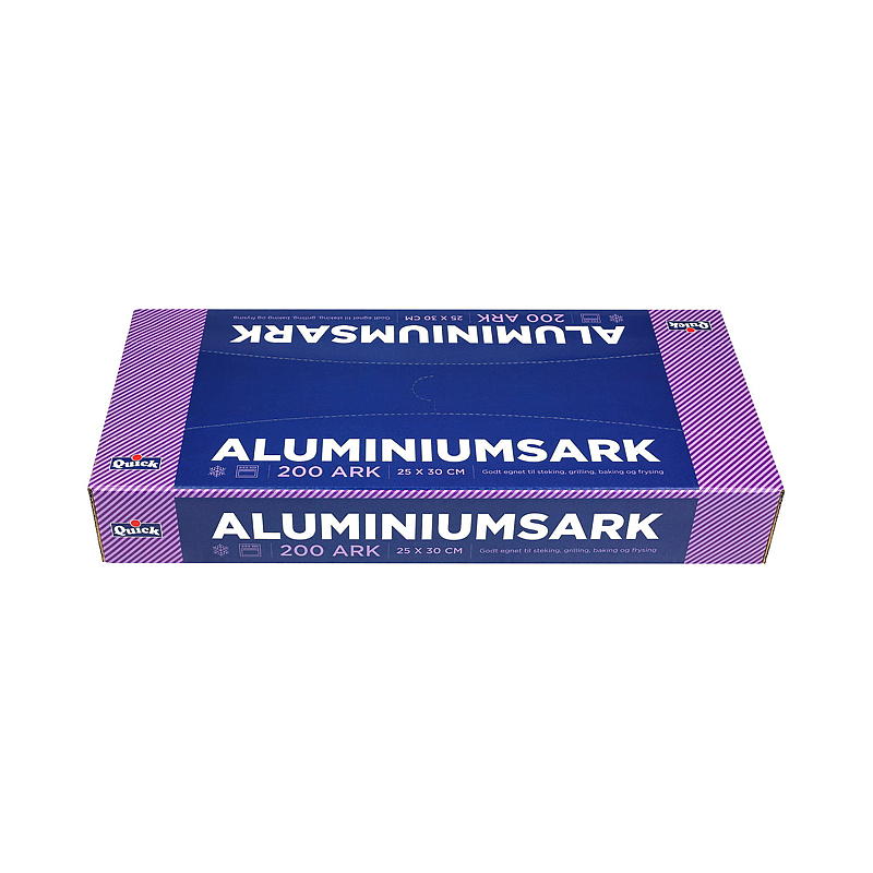 Nopea alumiinilevy 200 kpl 25x30 cm