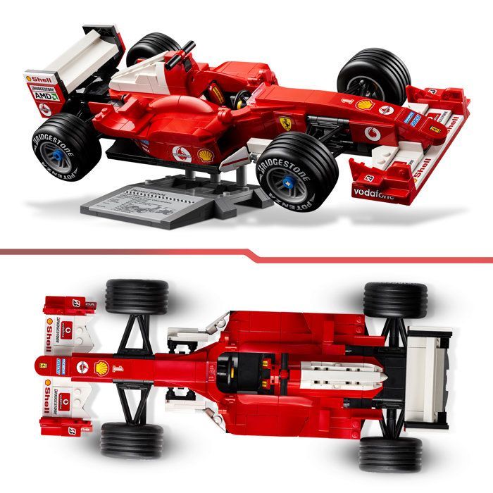 LEGO Icons 11375 Ferrari F2004 et Michael Schumacher - Maquette de Voiture F1 - Set Adulte