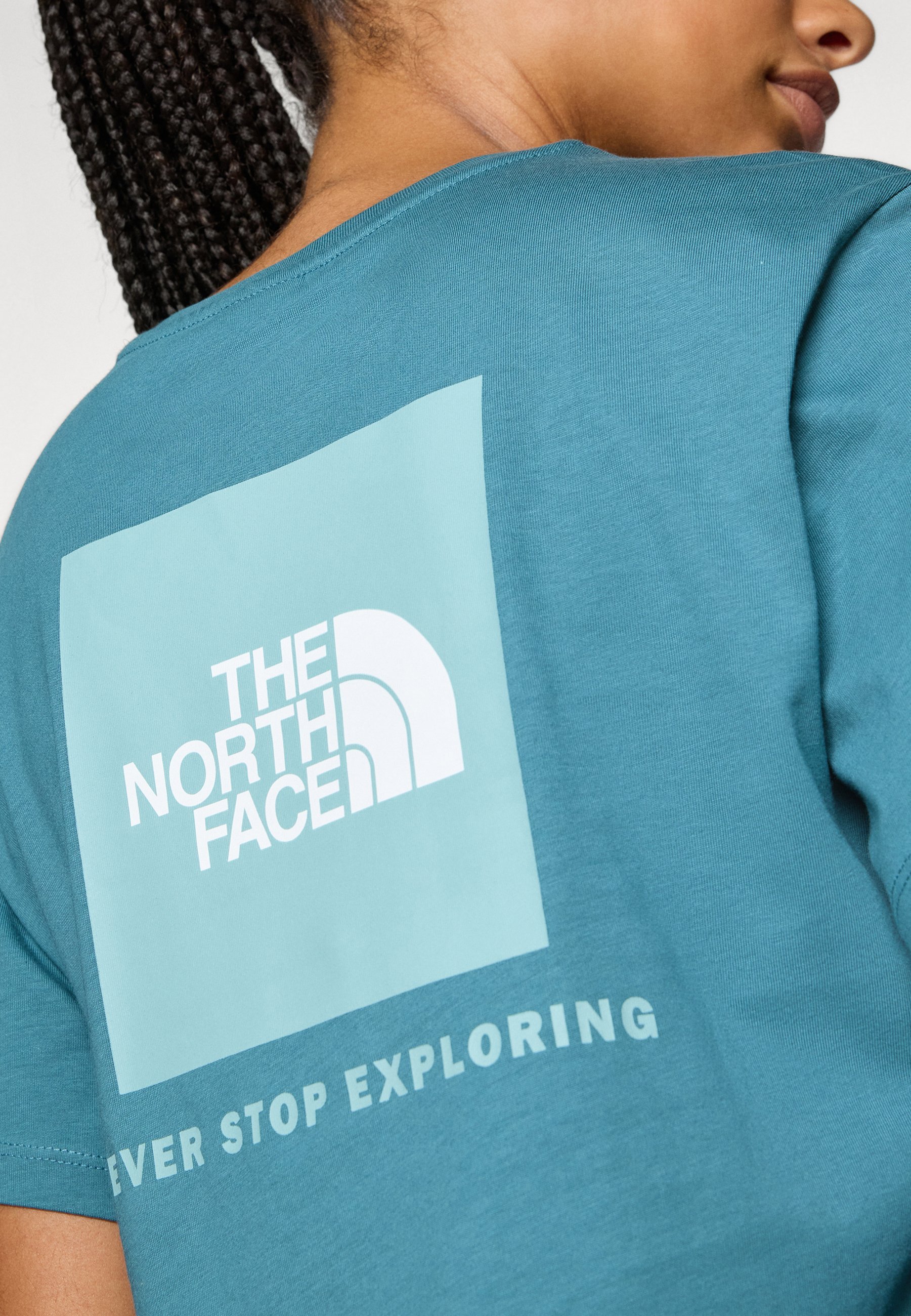 The North Face BOX RELAXED T-shirt - T-shirt met print - ruimte/blauwe zonsverduistering