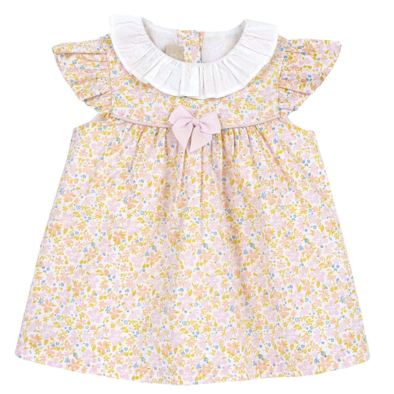 Robe bébé à volants et nœud
