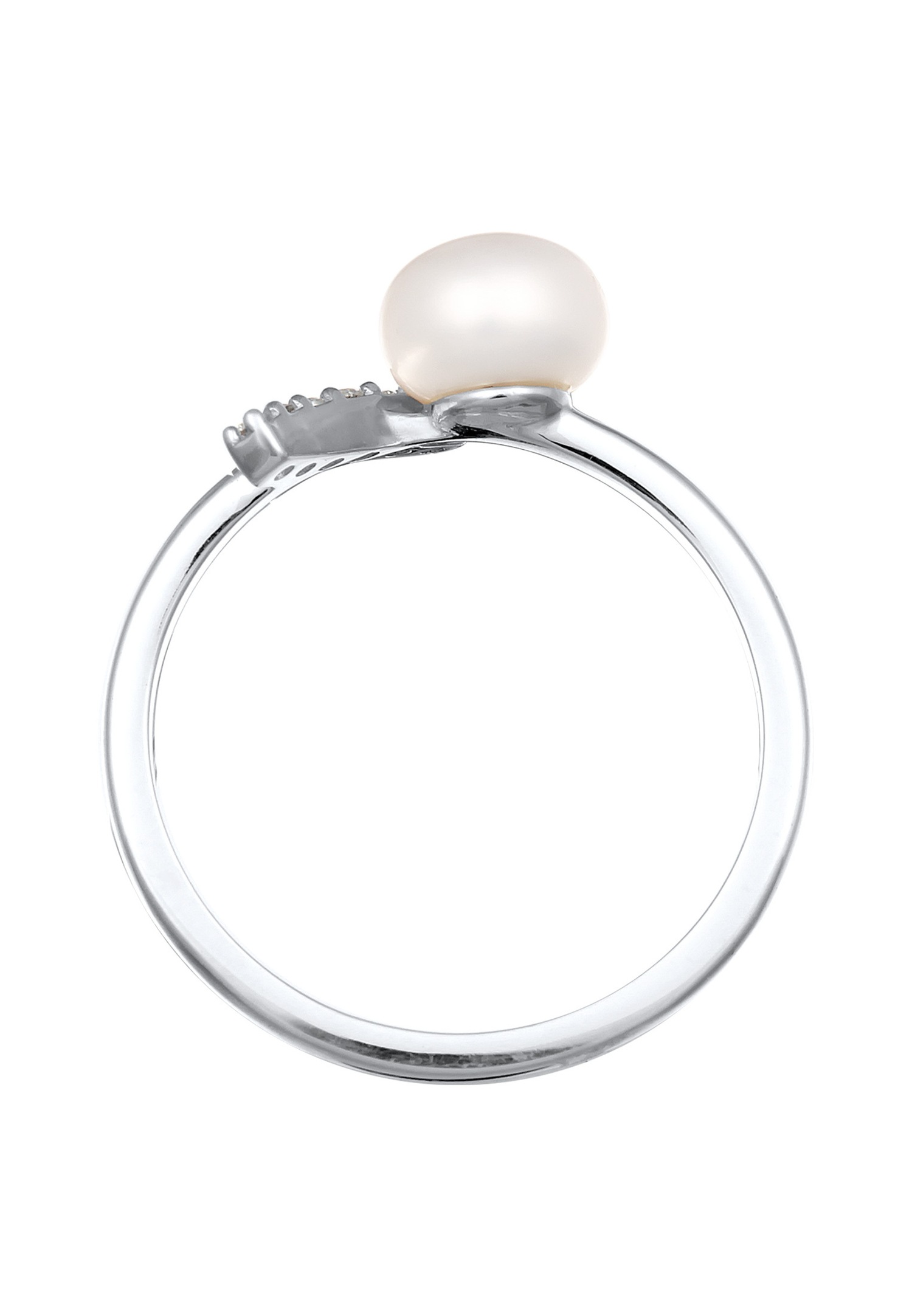 Nenalina Femmes Elégant étincelant avec Perle de culture d'eau douce et zircon en argent sterling 925