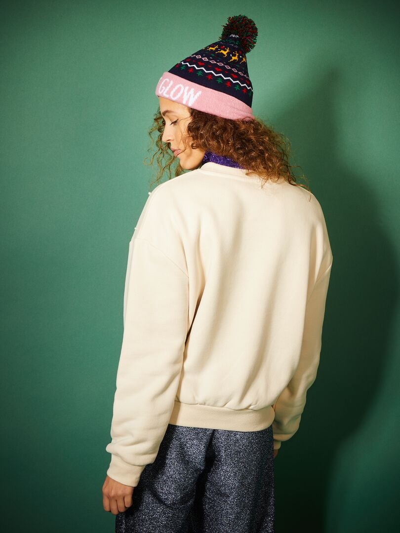Pareljuweel sweatshirt - BEIGE