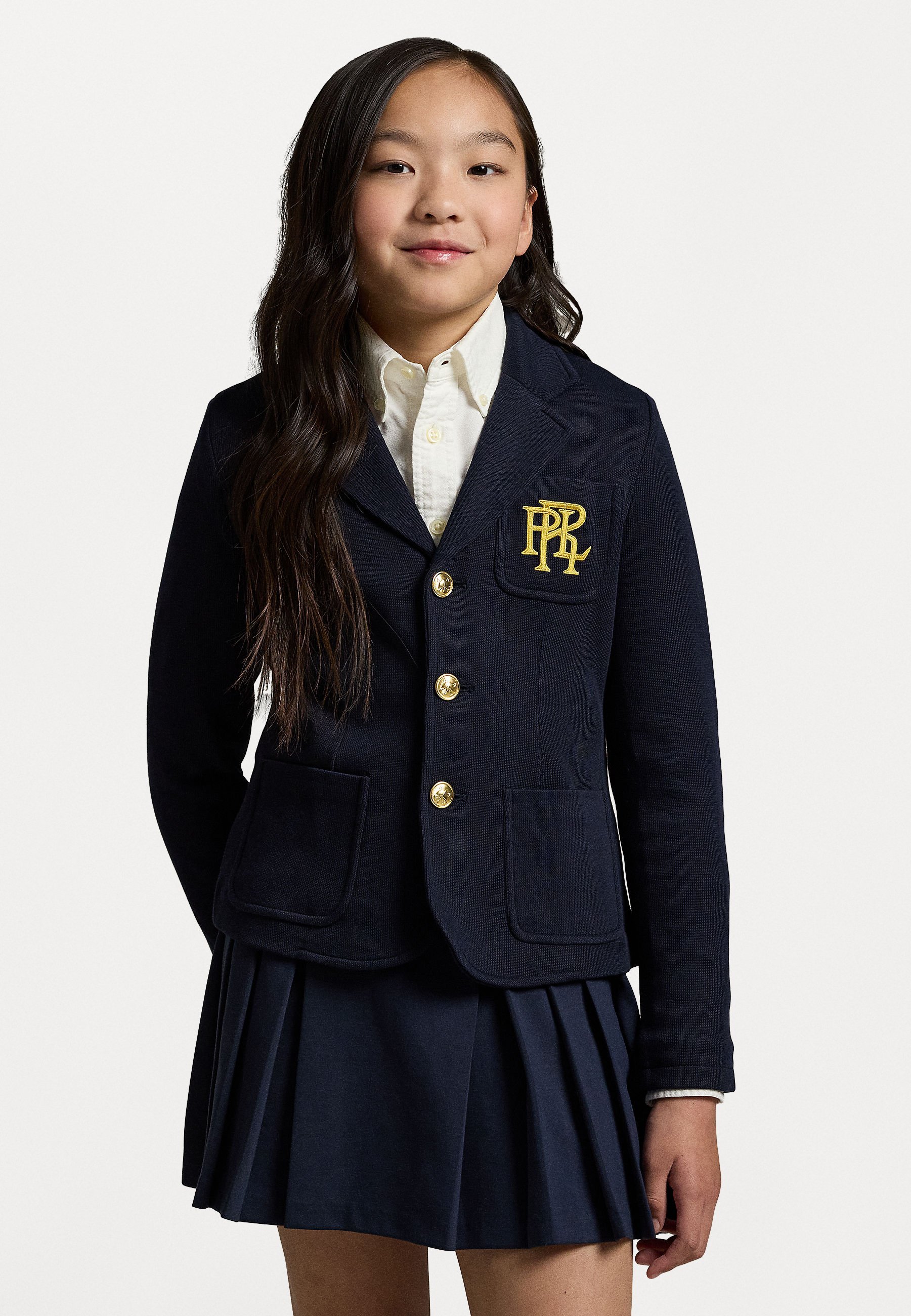 Polo Ralph Lauren LOGO DOUBLE KNIT BLAZER - Marynarka - granatowa