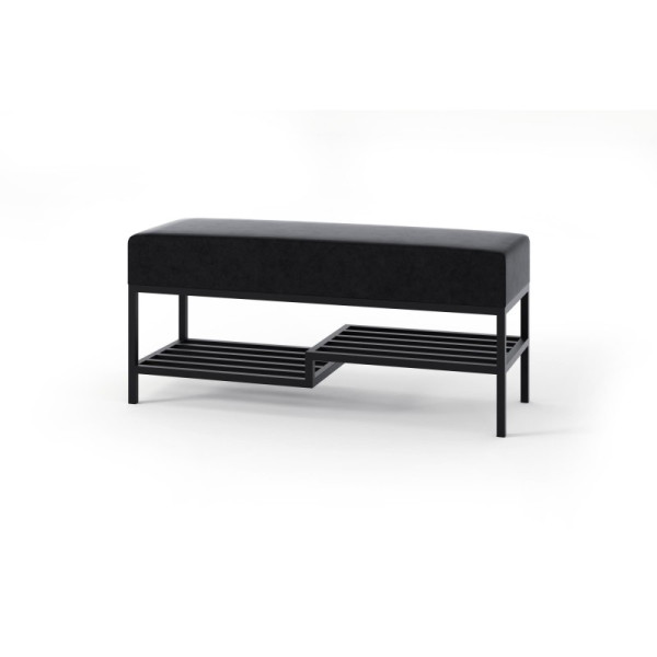 Ławka tapicerowana SHELF 80cm czarna