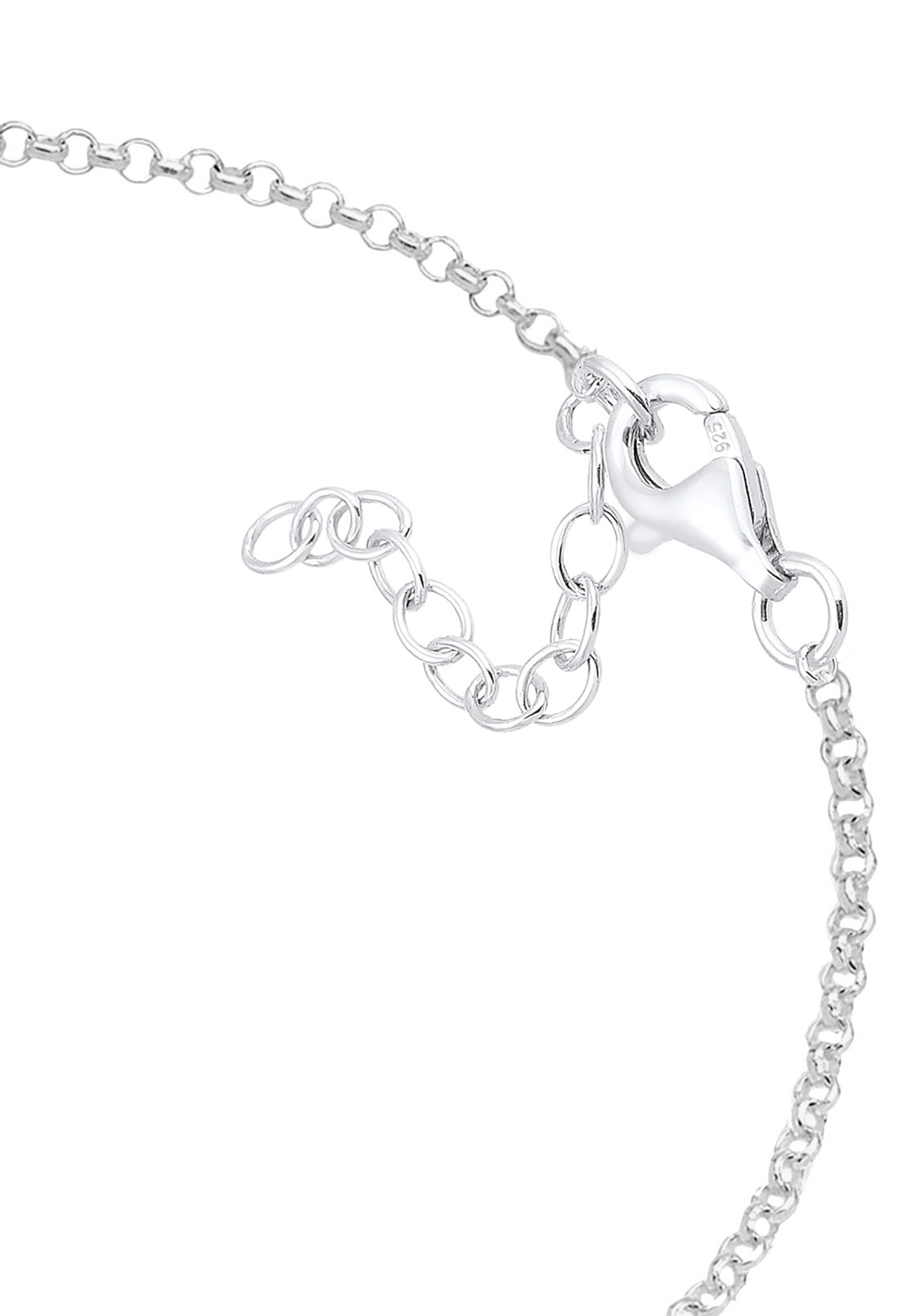 Elli Femmes Demi-lune Étoile Filigrane avec Pierre de Lune en Argent Sterling 925 Plaqué Or