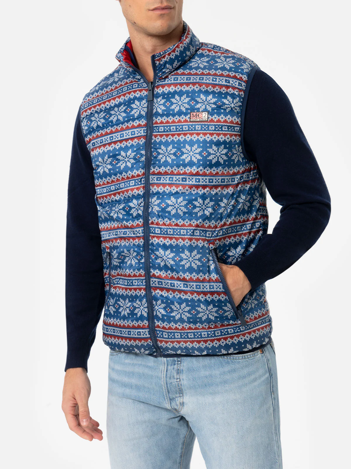 Chaleco acolchado rojo para hombre de Aspen