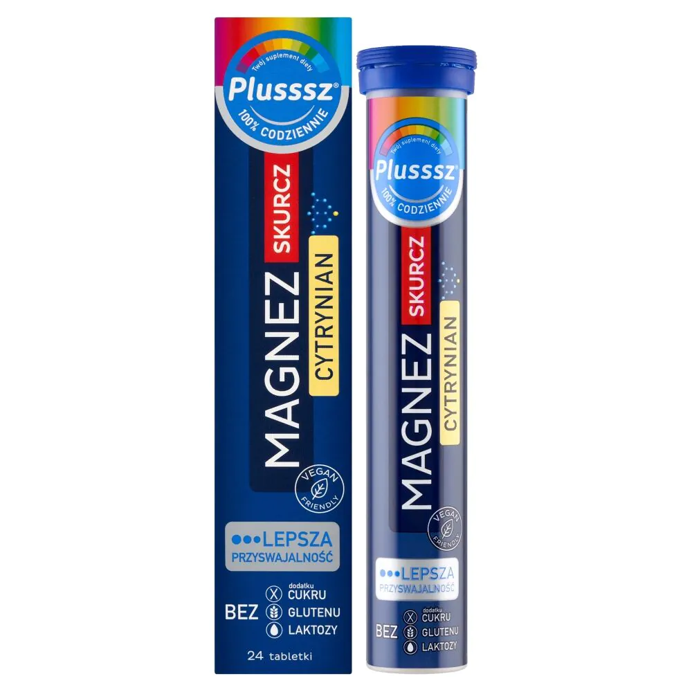 Plusssz Magnez Skurcz Cytrynian, Tabletki musujące