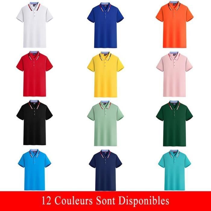 Set of 2 Men's Summer Short Sleeve Polo Shirts, Elegant Solid Color Casual Top, Breathable and Comfortable Fabric - White/Dark Blue