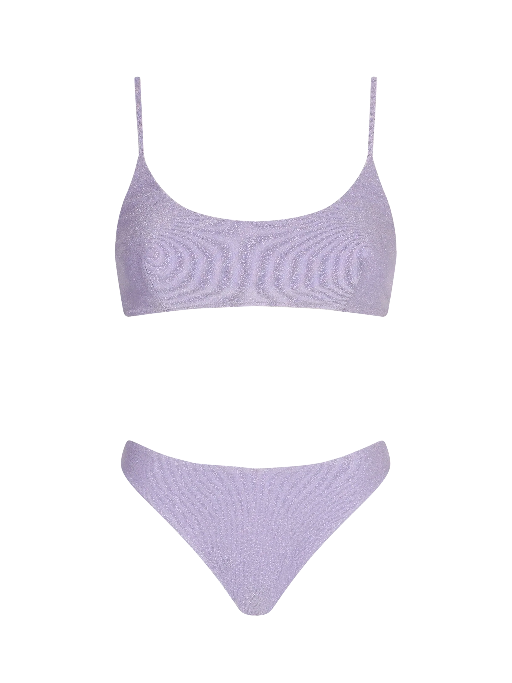 Bikini a bralette lurex lilla
