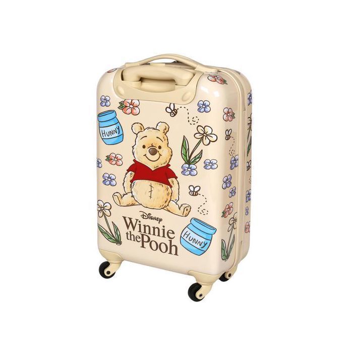 Maleta de viaje rígida color crema de Winnie the Pooh, maleta de cabina con ruedas, equipaje de mano, 54x35x20cm
