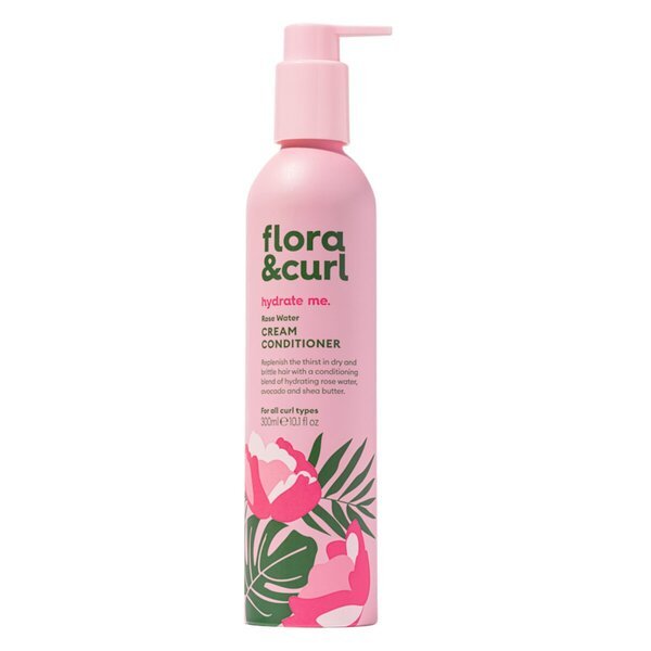 Krémový kondicionér Flora & Curl s ružovou vodou<br>300ml