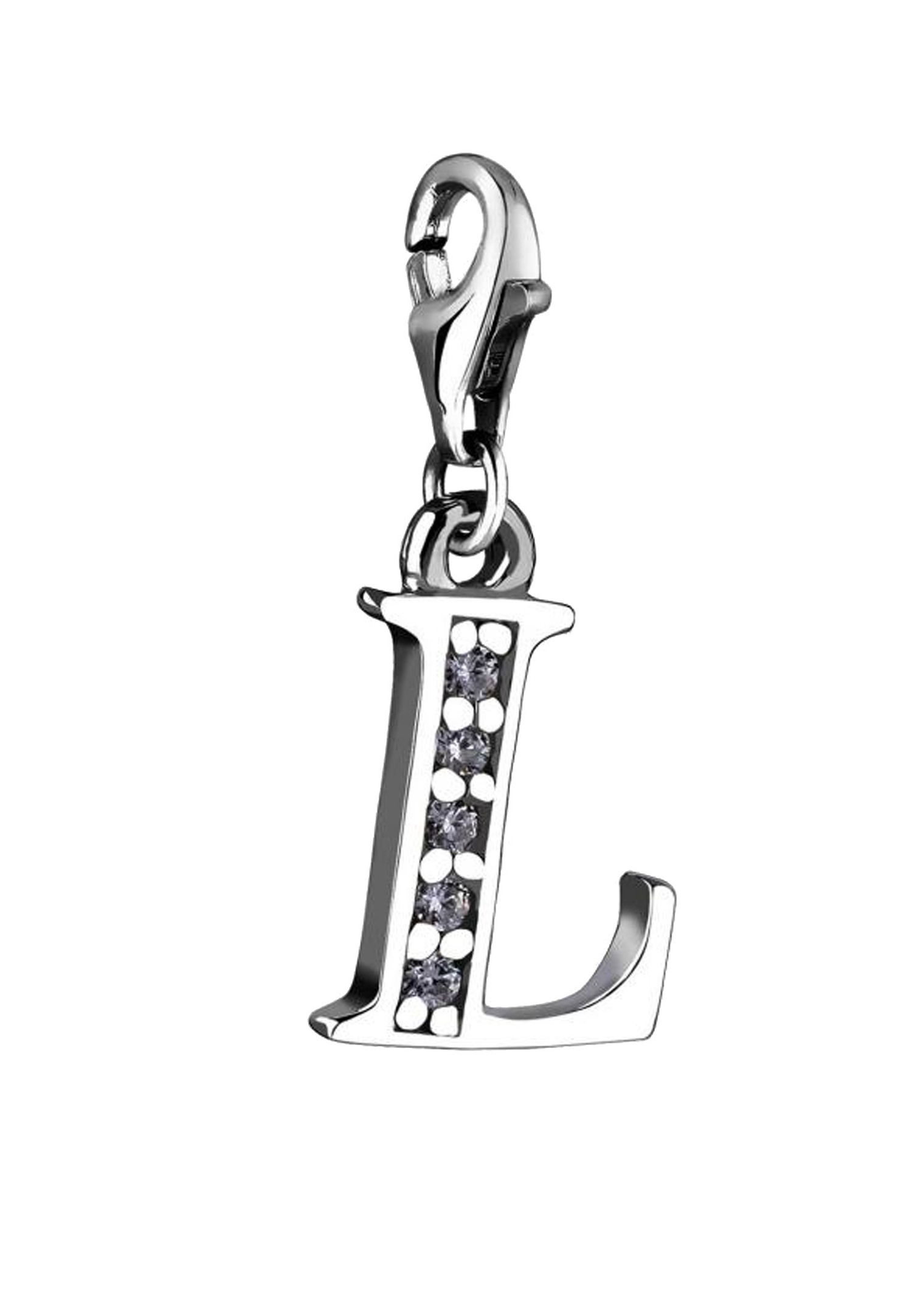 Nenalina Charm lettre Pendentif individuel et personnalisé en argent 925 Sterling pour tous les porteurs de Charm actuels