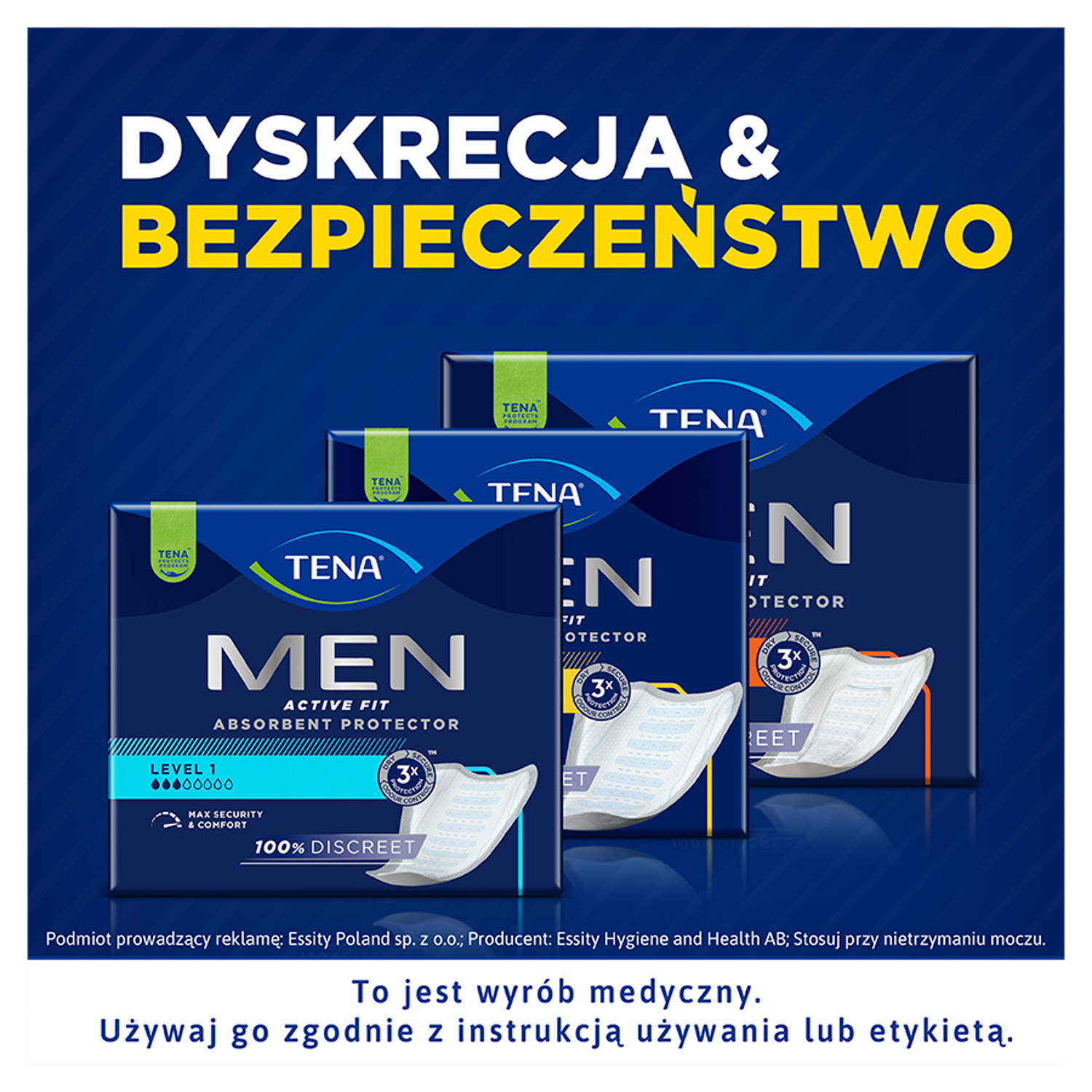Tena anatomical pads 12 pcs Men