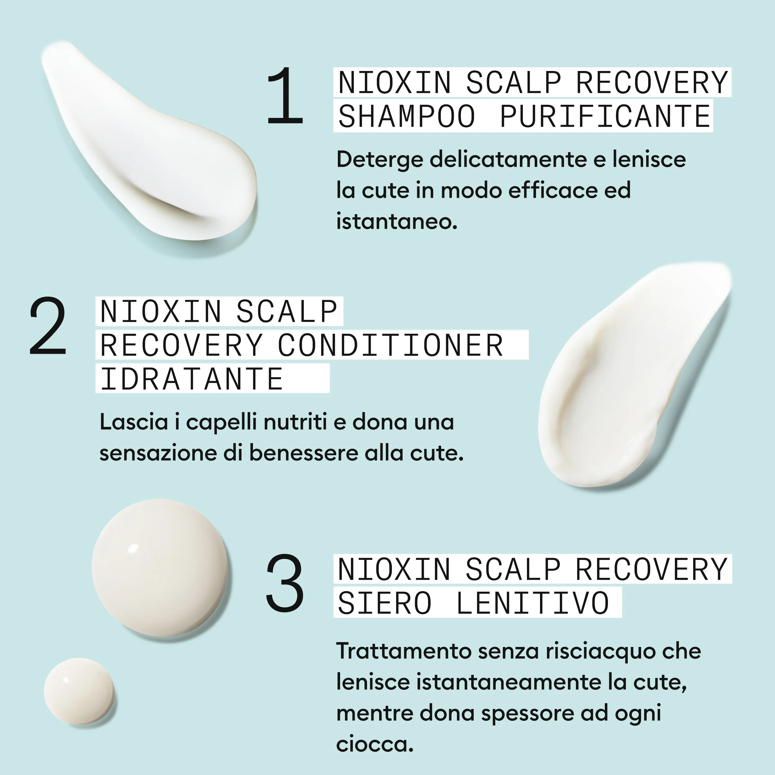 Cura dei Capelli Scalp Recovery Kit Trifasico - Cofanetti per Capelli, Trattamento Antiforfora