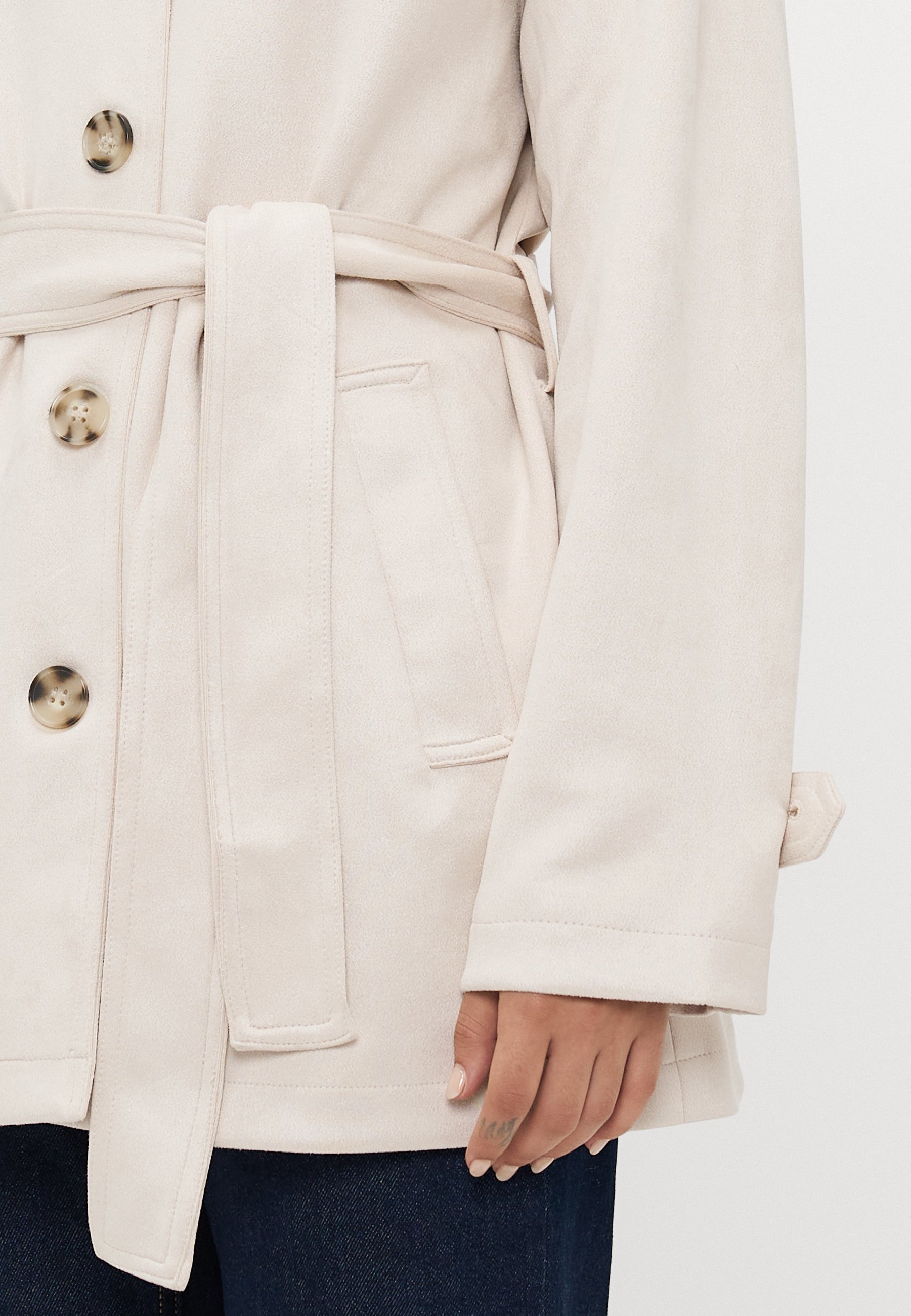 ONLY Petite ONLDIANE LIFE COAT - Krótki płaszcz - pumeks