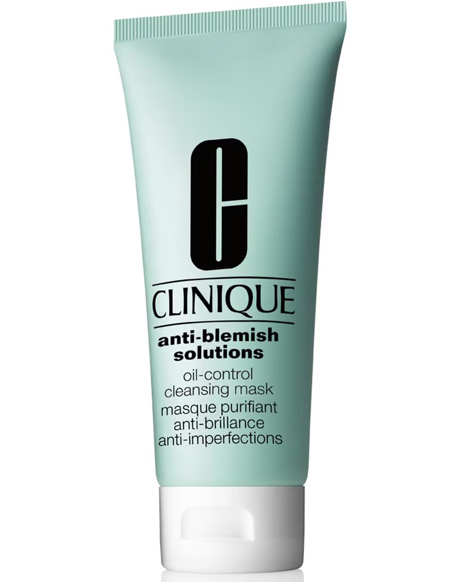 CLINIQUE ANTI-BLEMISH™ RIEBALŲ VALYMO KAUKĖ VEIDO KAUKĖ SU MOLIU – PRIEŠ SPUOGES