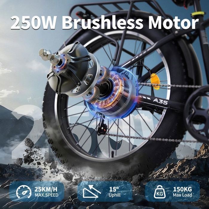 AVDLEU A35 Electric Bike, All-Terrain E-bike 26
