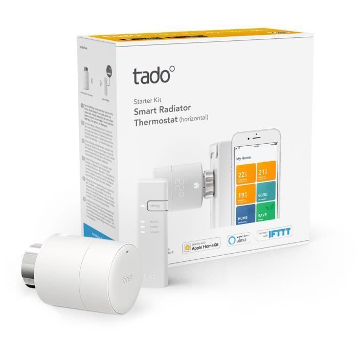Termostato inteligente Tado, cabeçote termostático inteligente, kit inicial V3+