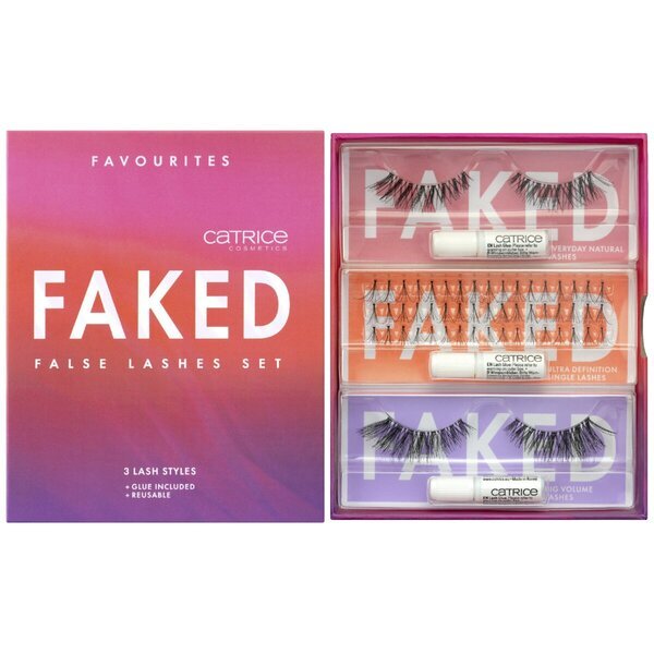 Komplet umetnih trepalnic Catrice Faked<br>3 kosi