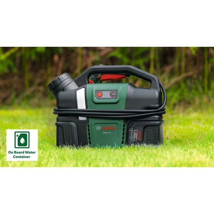 Nettoyeur à pression (de vélo) sans fil BOSCH - Fontus 18V-6 - Batterie 18V 2.0Ah + chargeur AL1820 - Réservoir 6L