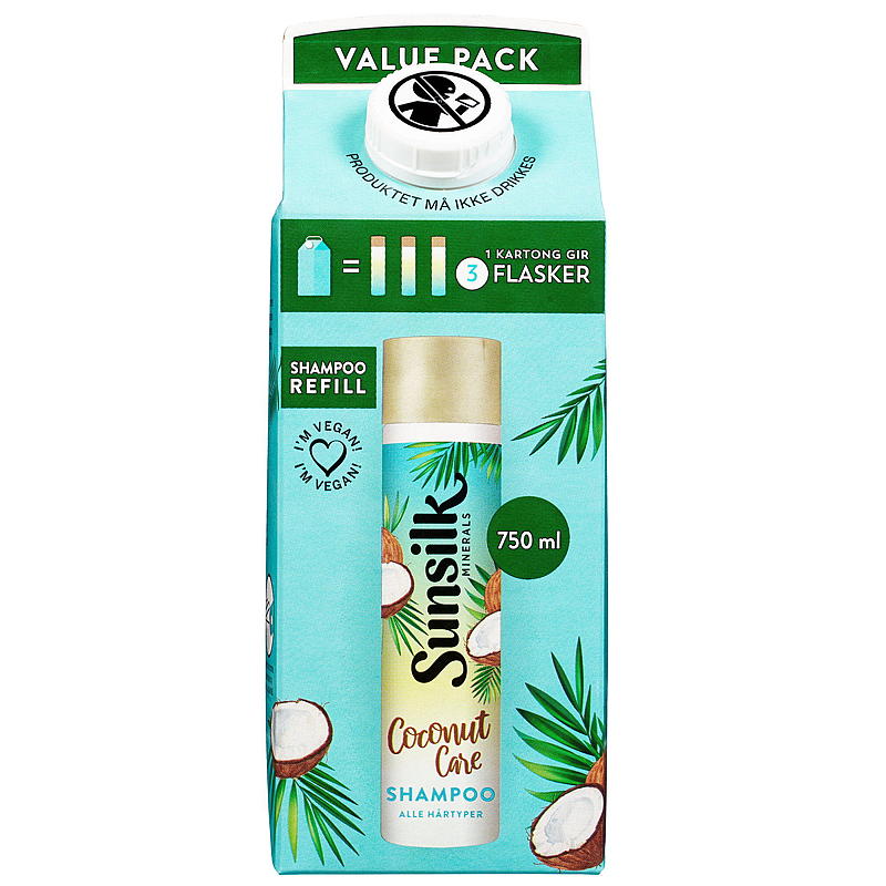 Sunsilk Schampo 750 ml refill Kokosvård Sunsilk